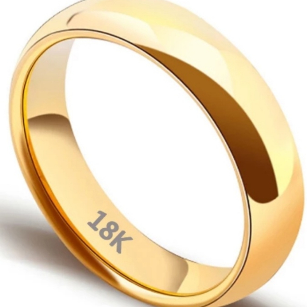 COPY - 18K  Gold Wedding Band sz 13